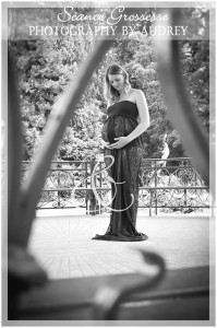 robe dentelle noire shooting grossesse