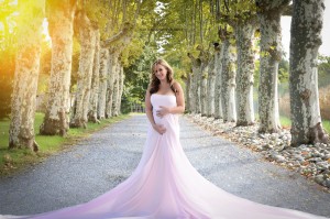 Robe romantique trapèze shooting grossesse