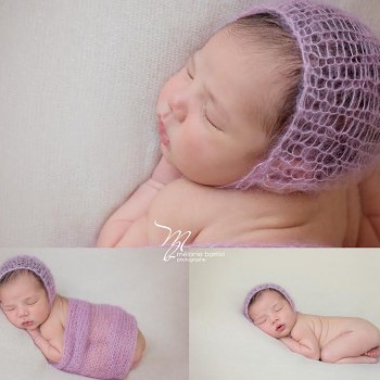 Wrap et bonnet mohair et soie