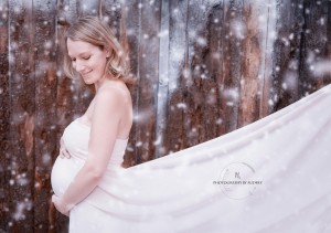 Robe romantique trapèze shooting grossesse