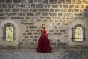 Ensemble jupon et haut dentelle modèle Cupidon Néo shooting grossesse