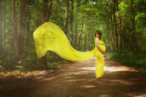 Robe grossesse shooting photographe modèle Mimosa en mousseline et jersey
