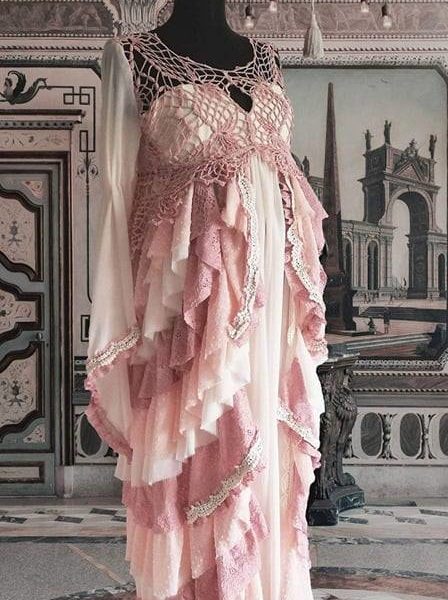 robe rose boheme chic