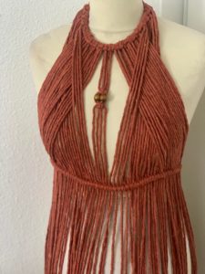 robe macramé Aria rouille