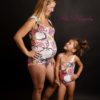 bodys fillette et maman pop art rose