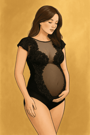 image bustier noir style dessin